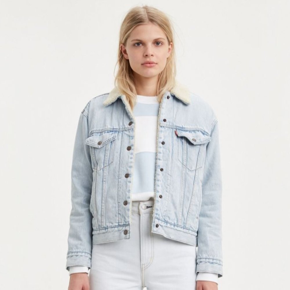 EX-BOYFRIEND SHERPA TRUCKER JACKET